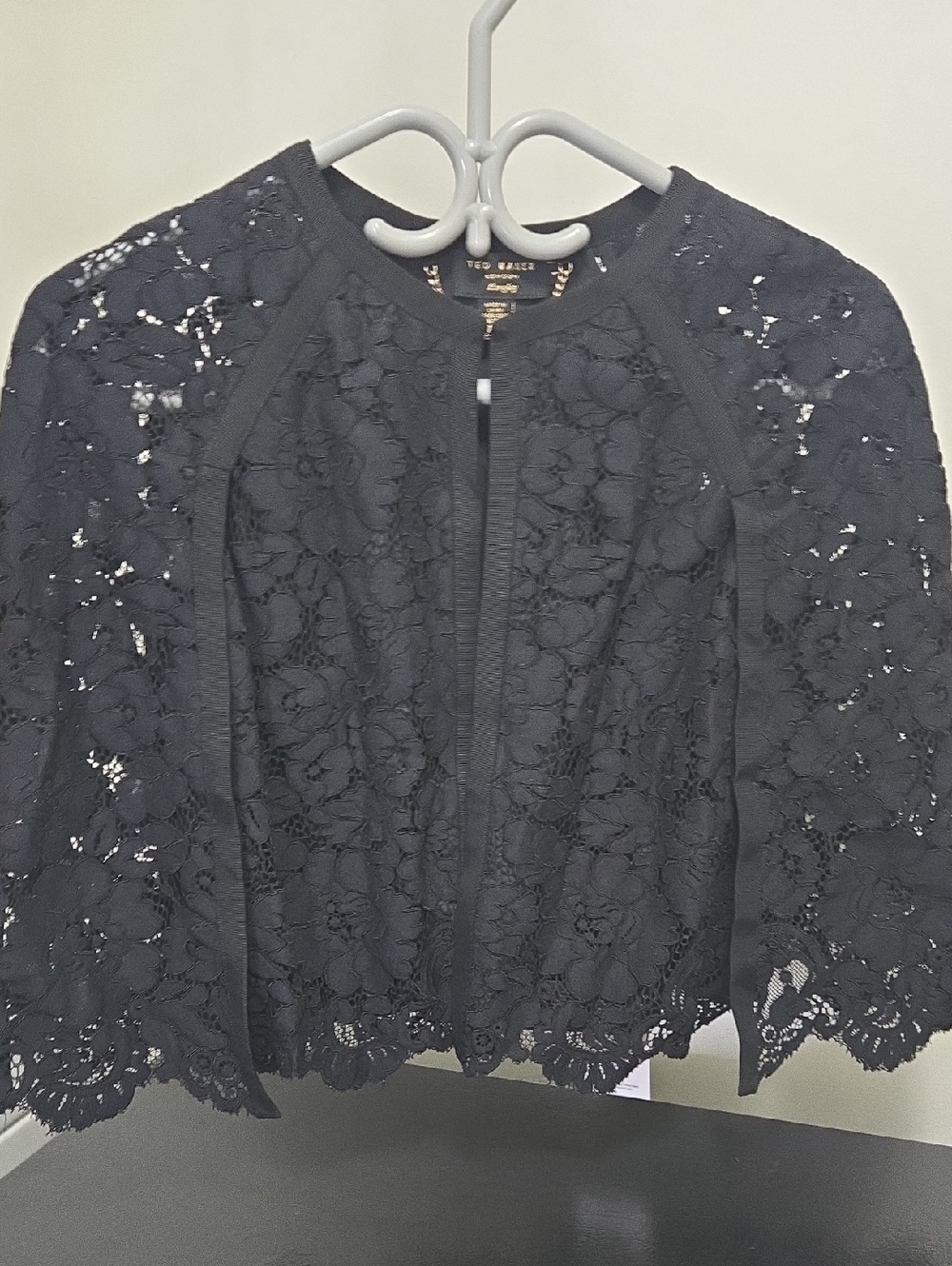 Ted Baker Black Lace Zip Cape